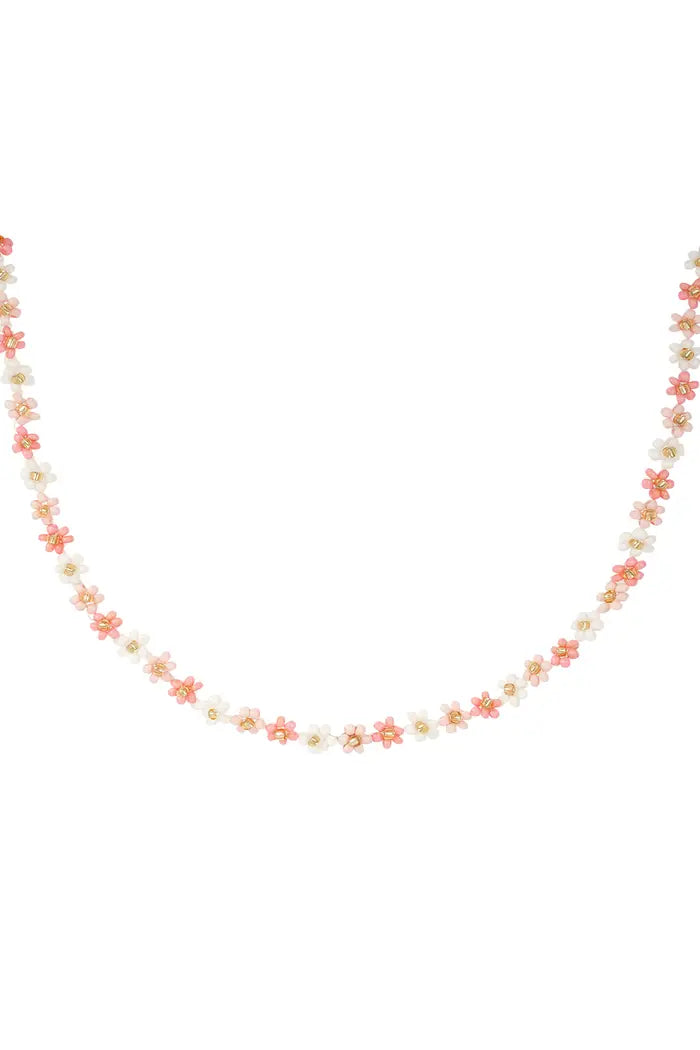 KETTING FLOWER POWER LICHTROZE | GOLD