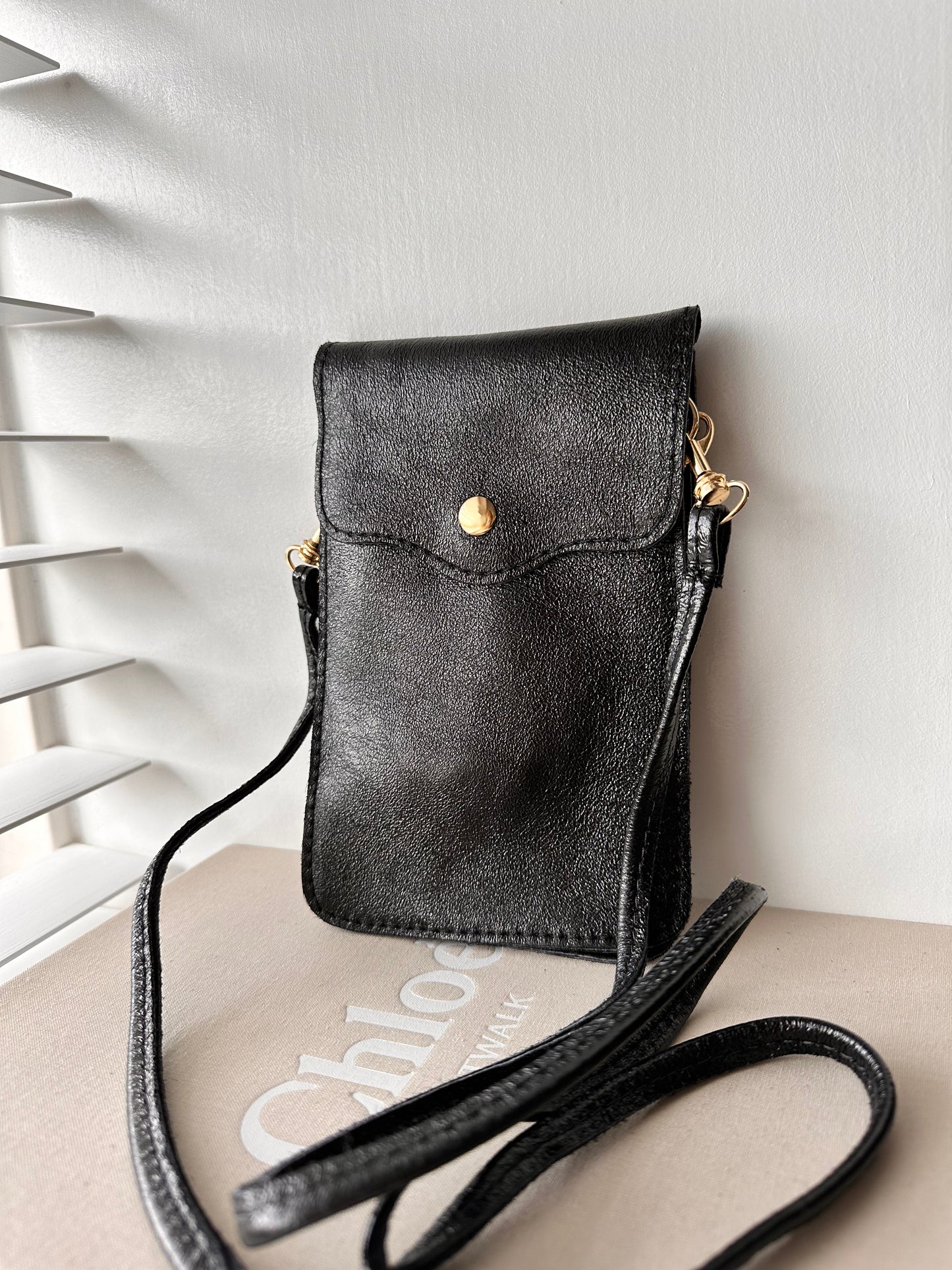 CROSSBODY TELEFOON TAS METALLIC | BLACK