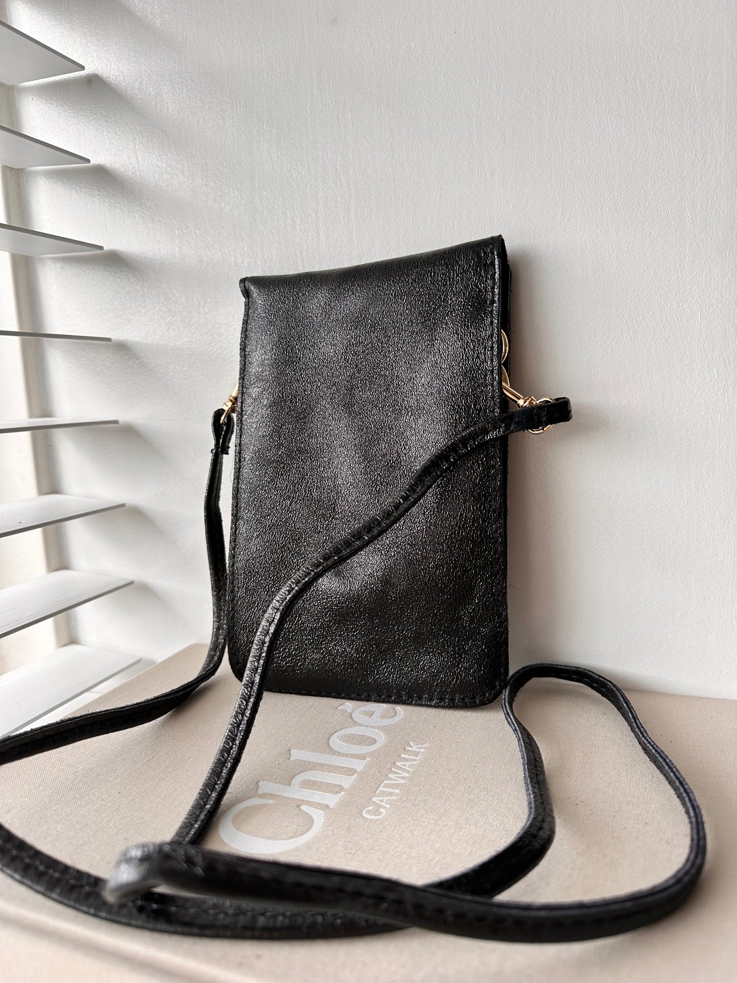 CROSSBODY TELEFOON TAS METALLIC | BLACK