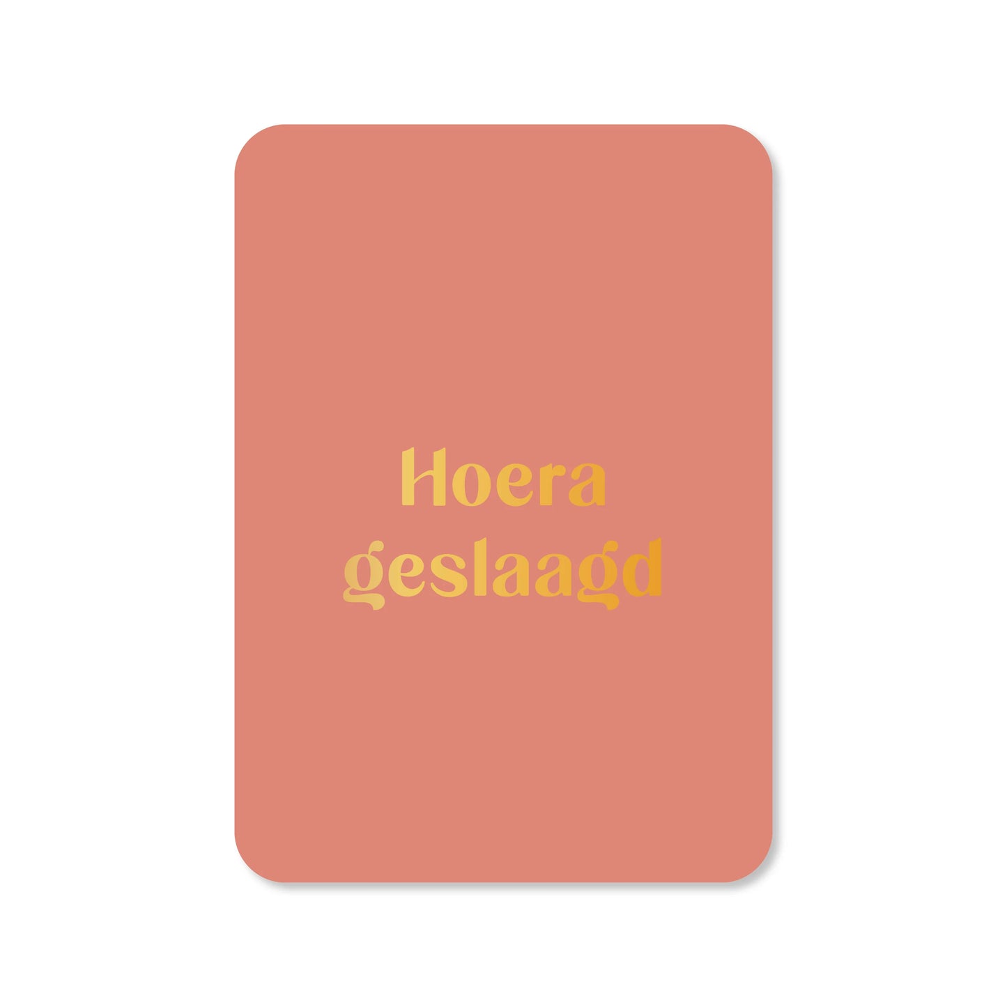 KAART HOERA GESLAAGD | GOUDFOLIE