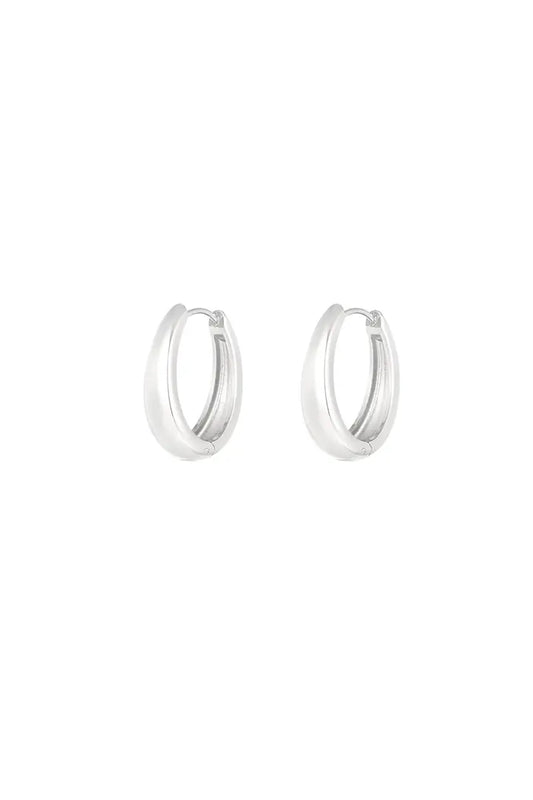 OORBELLEN CLASSY HOOPS | SILVER