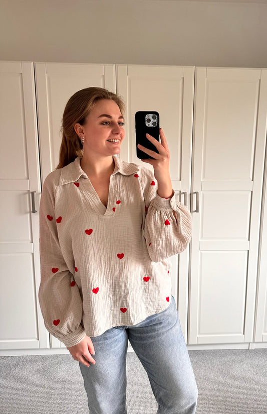 BLOUSE HEARTS | RED