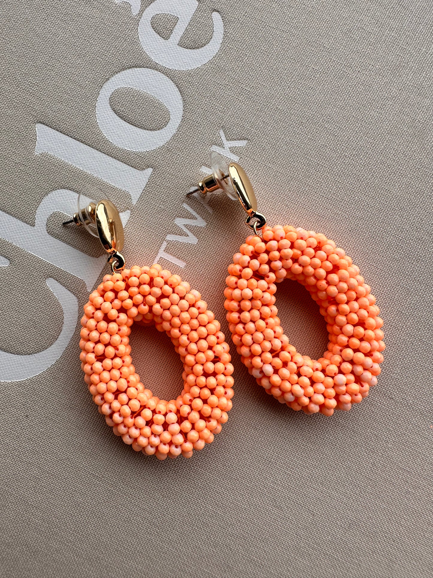 OORBELLEN STATEMENT ORANGE | GOLD