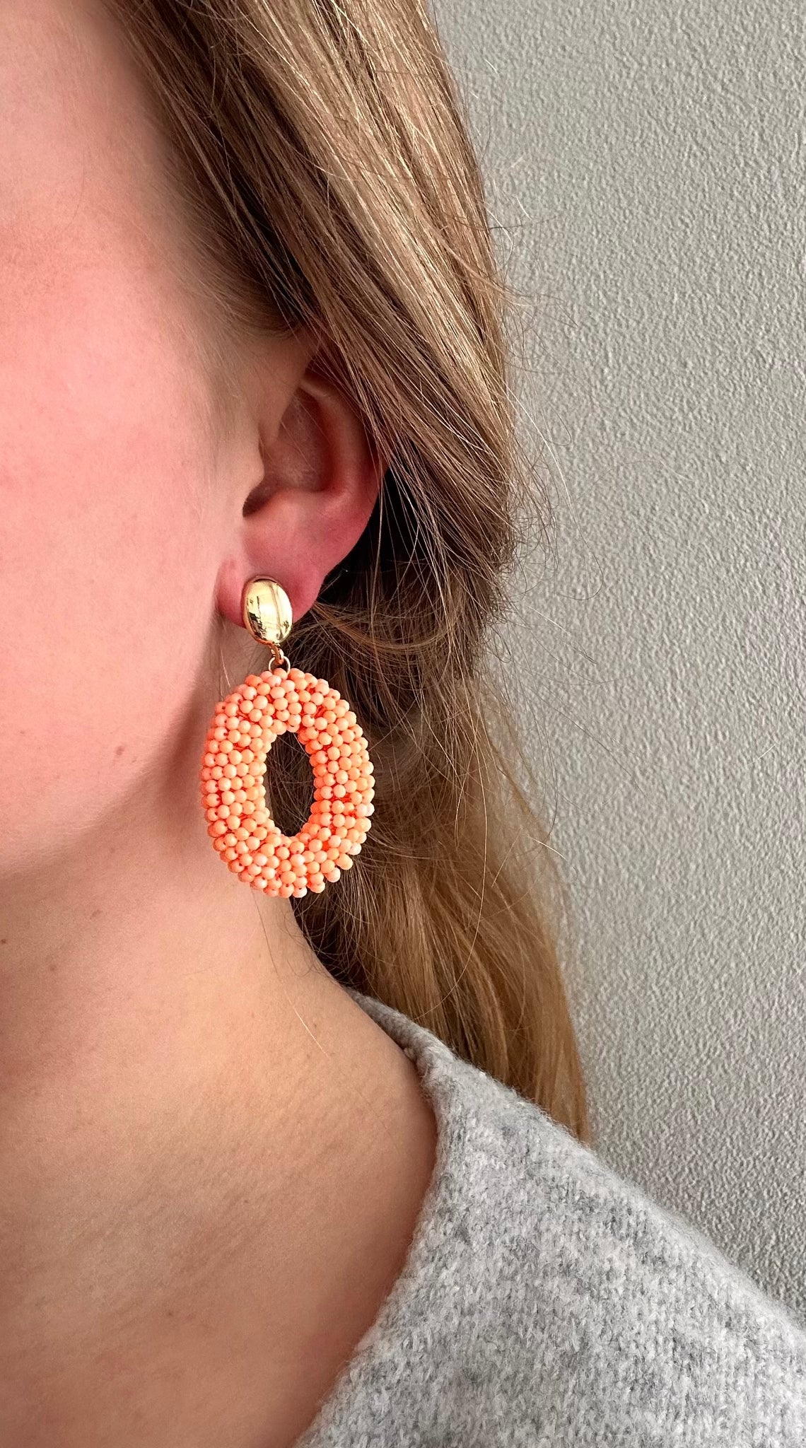 OORBELLEN STATEMENT ORANGE | GOLD