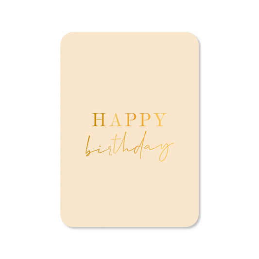 KAART HAPPY BIRTHDAY | GOUDFOLIE