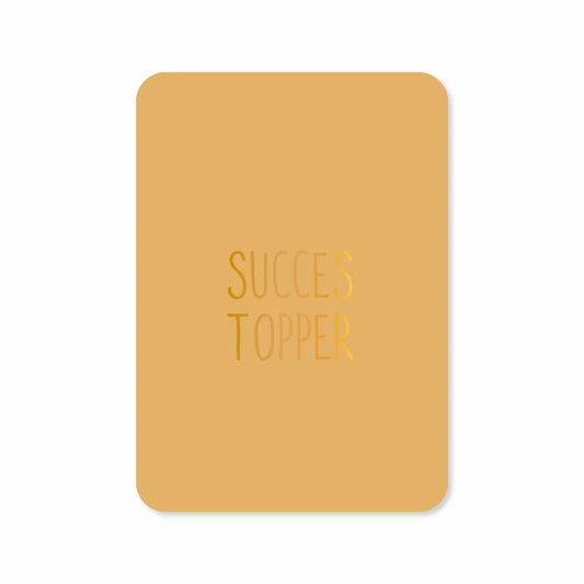 KAART SUCCES TOPPER | GOUDFOLIE