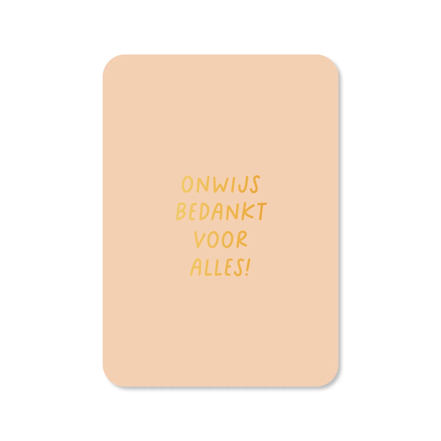 KAART ONWIJS BEDANKT | GOUDFOLIE